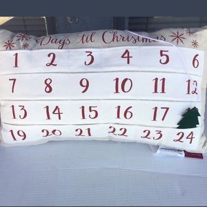 Days Til Christmas Advent Throw Pillow